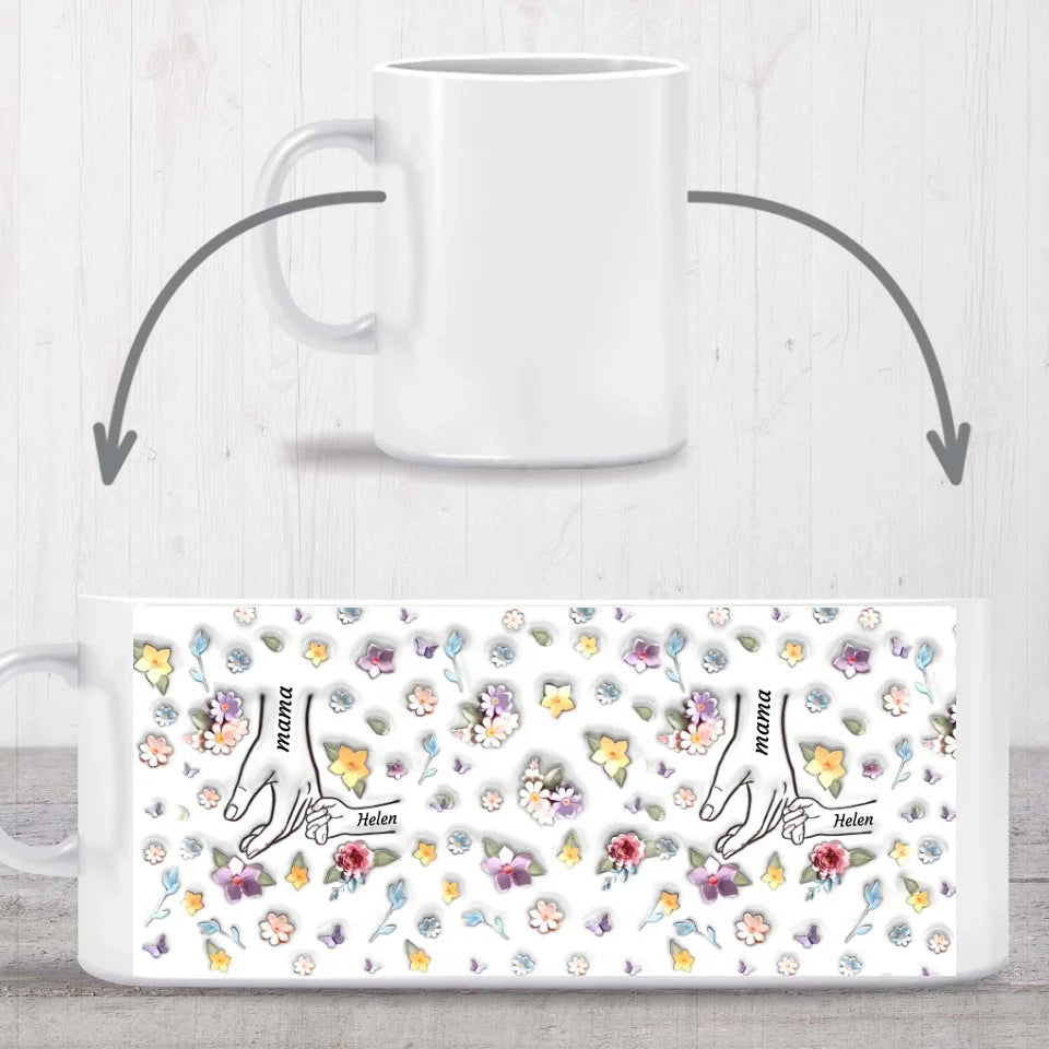 Mamma, du holder hånden min – personlig 3D-kopp