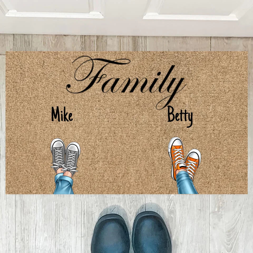 Sko og poter – Trykt dørmatte