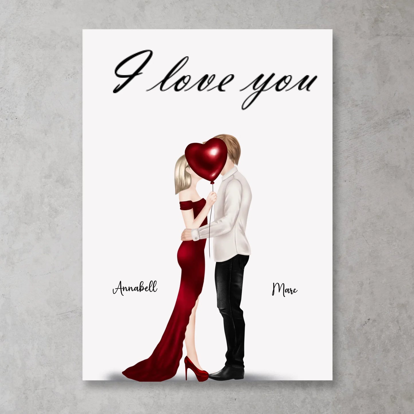 Couple kissing - Personalised poster