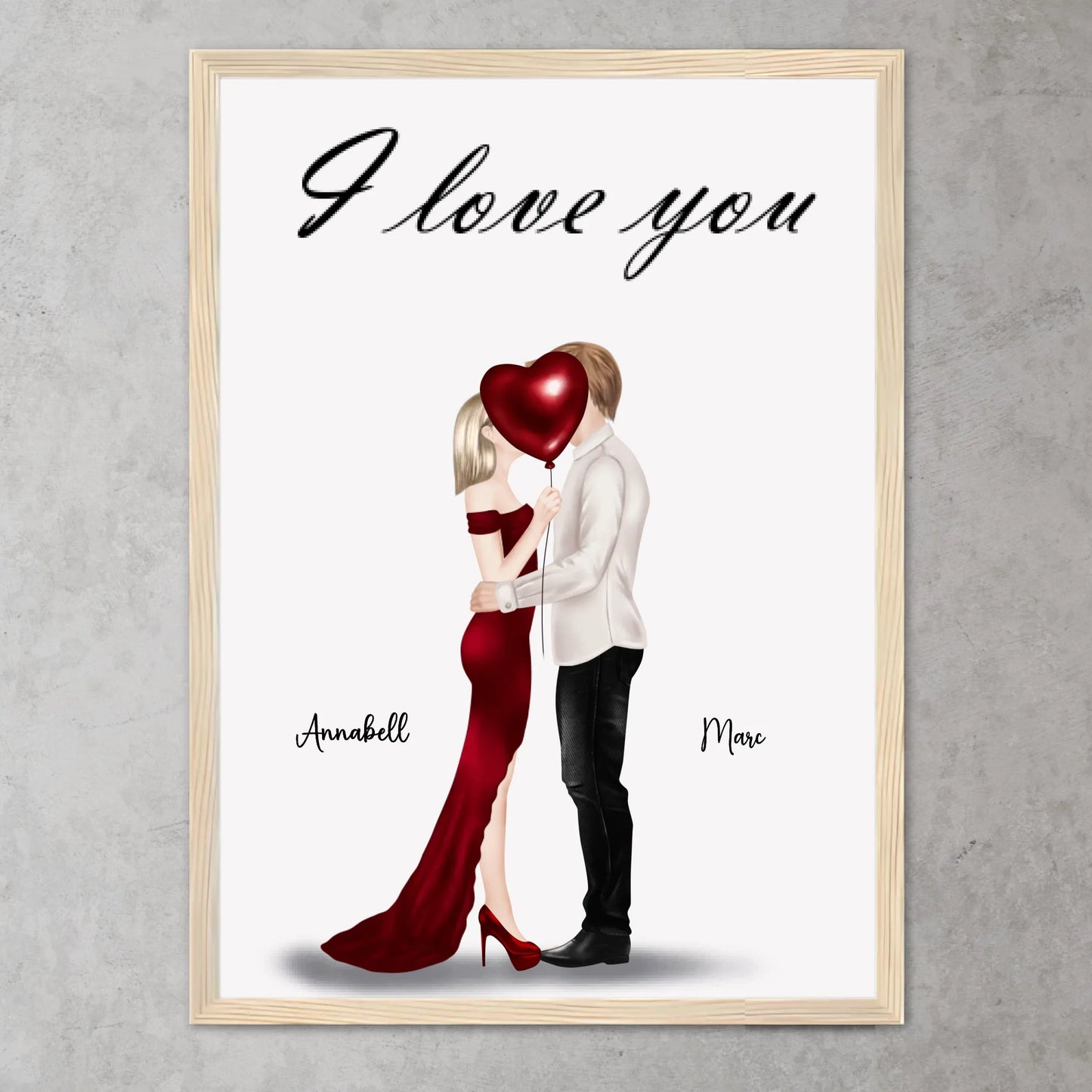 Couple kissing - Personalised poster